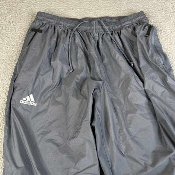 Adidas Track Pants Men 2XL Gray Zip Ankles Joggers Performance Training Athletic - Picture 4 of 15